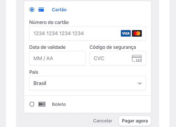 Finalizando o pagamento seguro